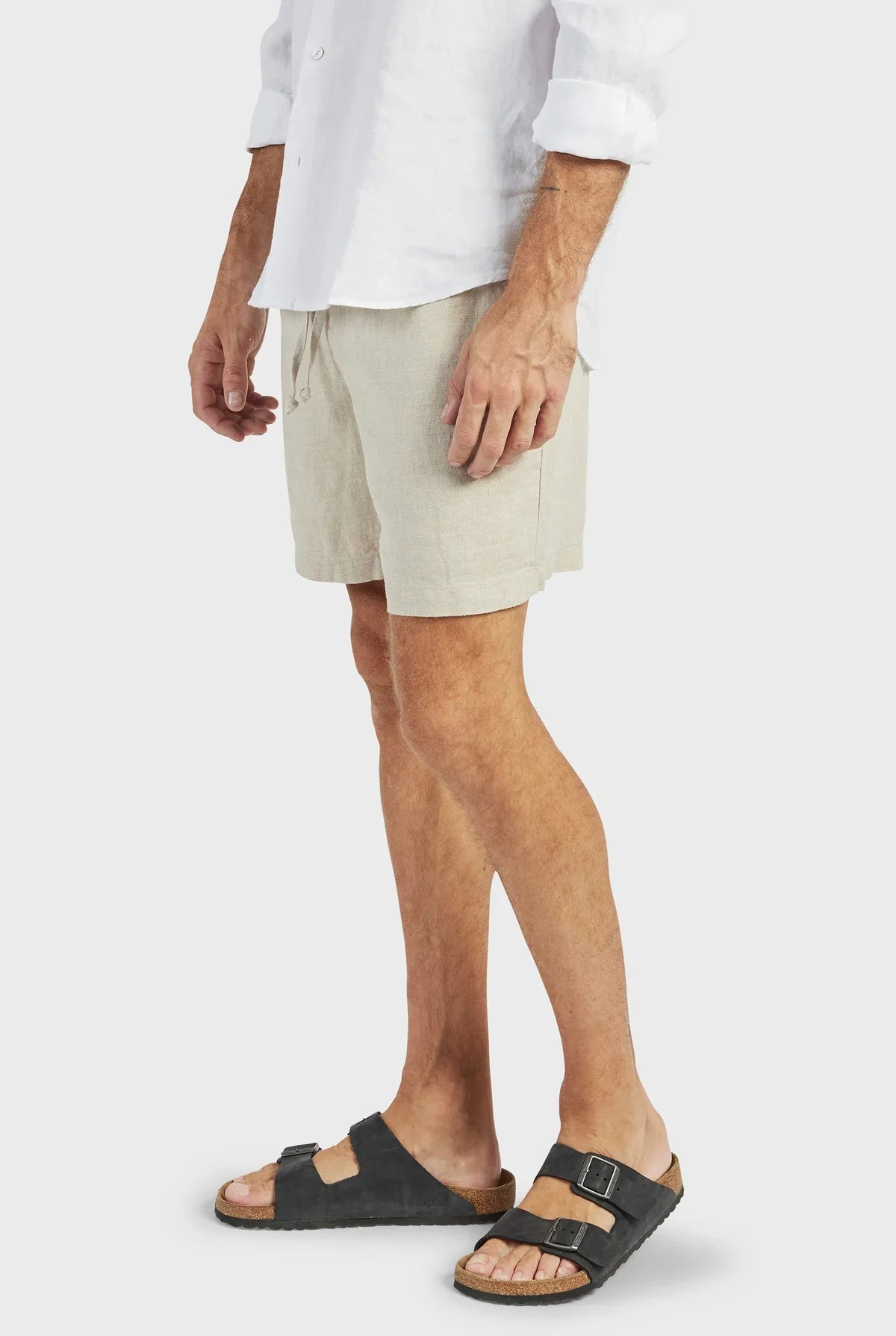 メンズ リビエラ リネンショート - Oatmeal
