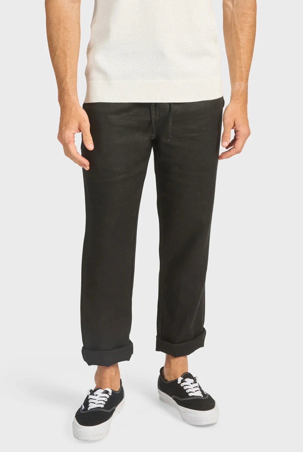 メンズ リビエラ リネンパンツ - Black