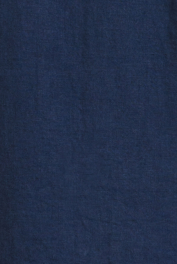 ハンプトン リネンショートスリーブシャツ - Navy